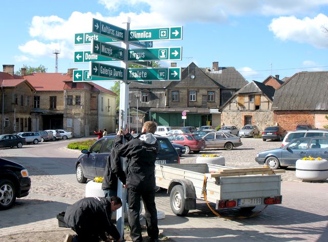 Katrīnas laukumā – norāde gājējiem