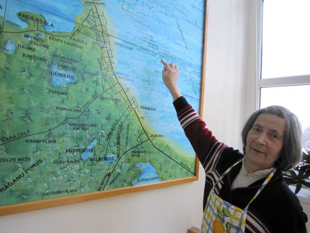 Lapmežciema  muzejā apskatāma apvidus un vietvārdu karte