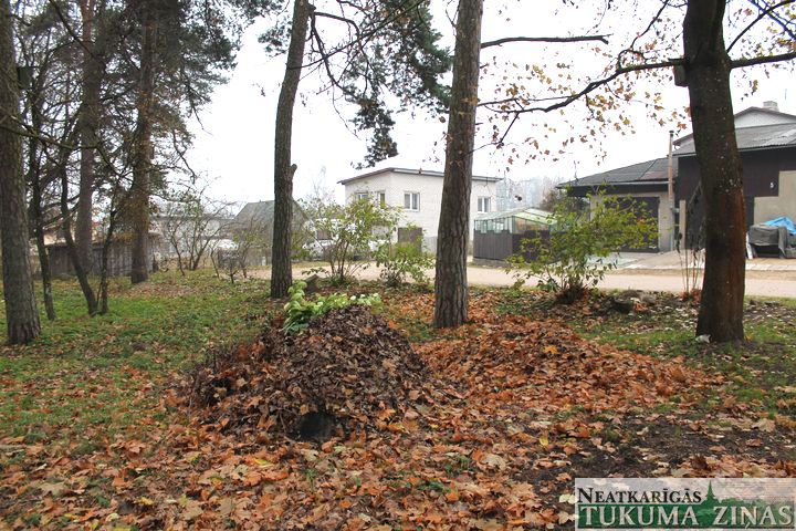 Tukumniekus aicina nebērt lapas kapsētā