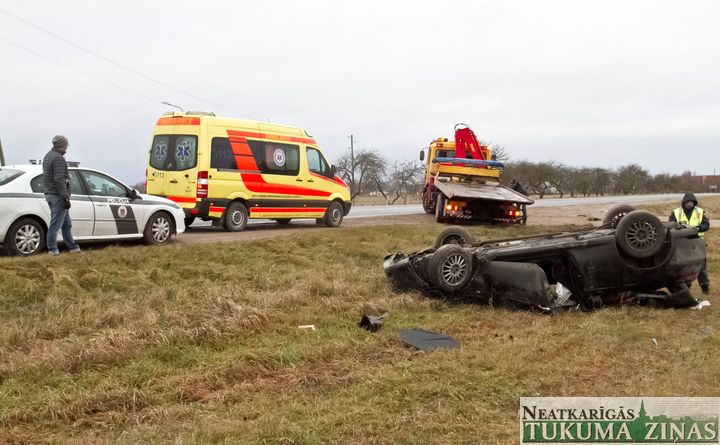 Dienas laikā Tukuma apkārtnē notikušas divas autoavārijas