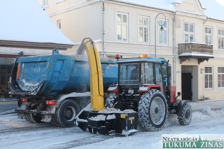 21. janvārī izvedīs sniegu no Tukuma vecpilsētas