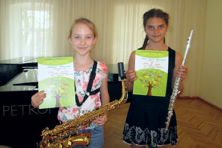 Pūšaminstrumentālistu konkursos  Ozolniekos un Rūjienā