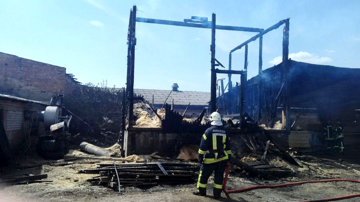 Slampē ugunsgrēkā cietis cilvēks