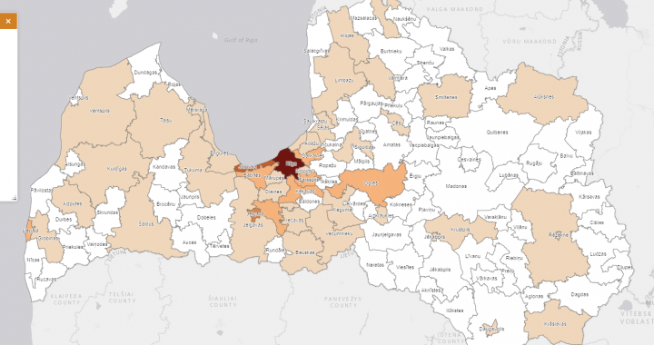 Engures un Tukuma novadā – katrā līdz pieciem inficētajiem