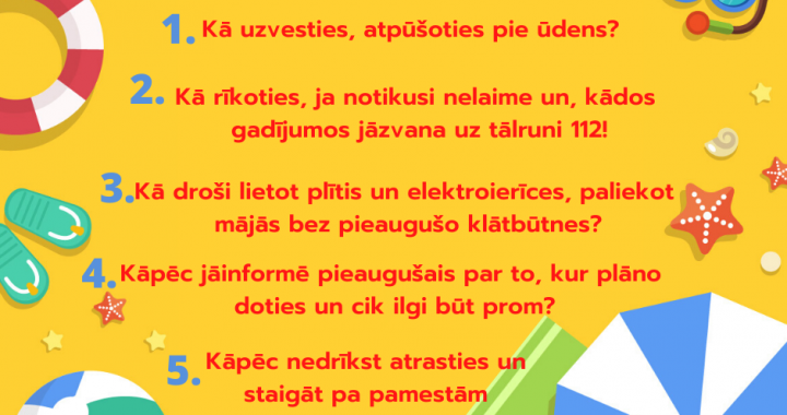 Bērnu drošība vasarā: 5 jautājumi, kas jāpārrunā ar bērniem
