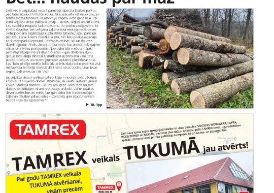 1. decembra laikraksta “Neatkarīgās Tukuma ziņas” apskats
