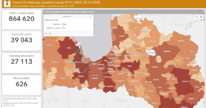 Tukuma novadā palielinās saslimušo skaits/Papildināts/