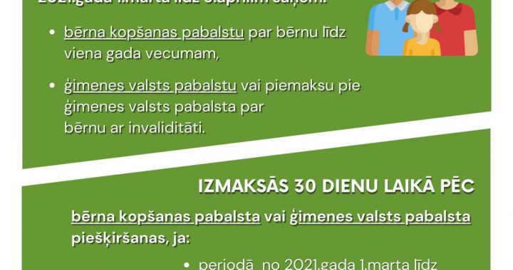 Lielākā daļa ģimeņu 500 eiro atbalstu par katru bērnu saņems jau šonedēļ