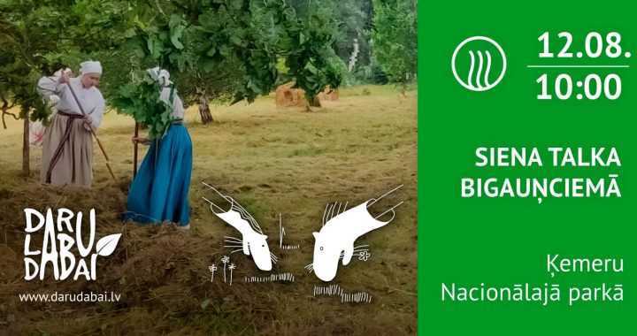 Ķemeru Nacionālajā parkā aicina uz siena talku