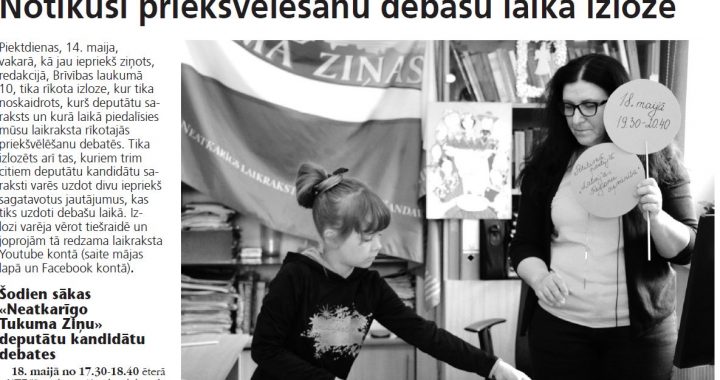 Notikusi priekšvēlēšanu debašu laika izloze