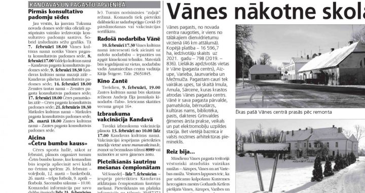 Vānes nākotne skolā un atsaucīgos cilvēkos