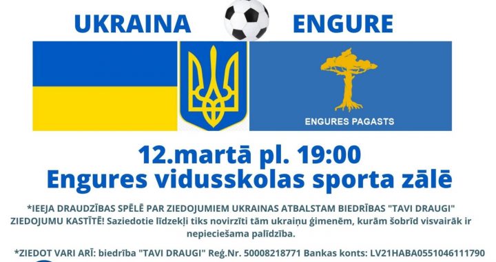 Labdarības futbola spēle Engurē