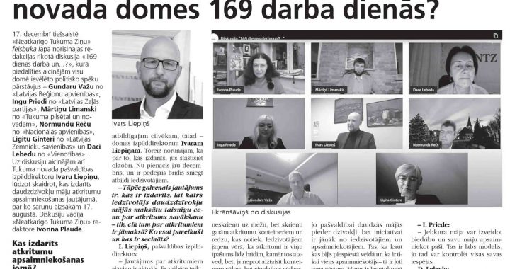 Kas izdarīts atkritumu jomā un jaunās domes 167 darba dienās?