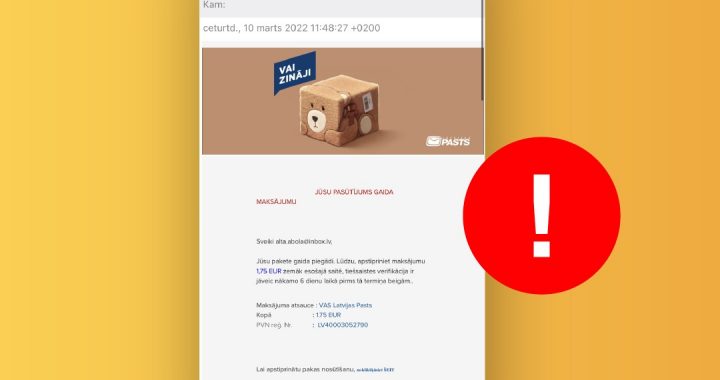 UZMANĪBU – atkal uzdarbojas krāpnieki!