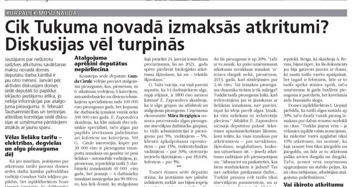 Cik Tukuma novadā izmaksās atkritumi? Diskusijas vēl turpinās