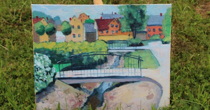 Mākslas plenēra noslēguma pasākumā Kandavā (2022)