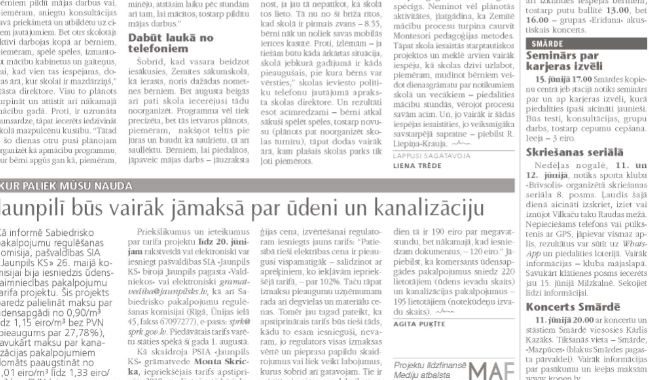 Jaunpilī būs vairāk jāmaksā par ūdeni un kanalizāciju