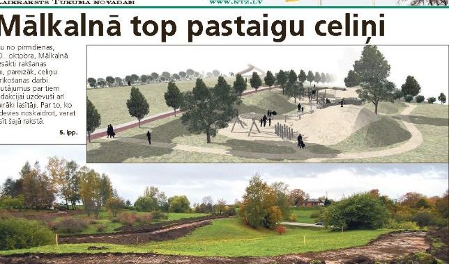 Mālkalnā top pastaigu celiņi