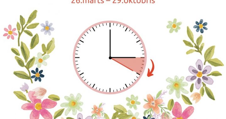 26. martā pāriesim uz vasaras laiku, pulksteņa rādītājus pagriežot vienu stundu uz priekšu