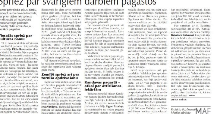 Spriež par svarīgiem darbiem pagastos