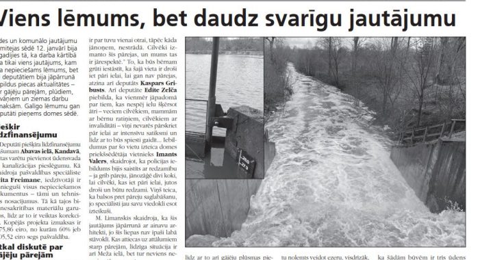 Viens lēmums, bet daudz svarīgu jautājumu