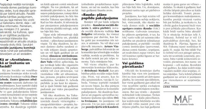 Spriež par aktuālo sociālajā jomā