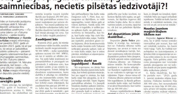 Pašvaldība liek, uzņēmumam jādara, bet – par kādu naudu?