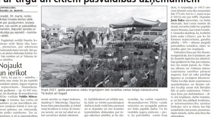 Par tirgu un citiem pašvaldības uzņēmumiem