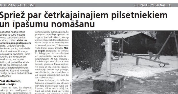 Spriež par četrkājainajiem pilsētniekiem un īpašumu nomāšanu