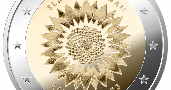 Latvijas Banka izlaidīs 2 eiro piemiņas monētu “Saulespuķe Ukrainai”