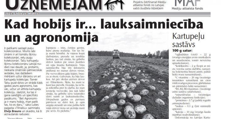 Kad hobijs ir… lauksaimniecība