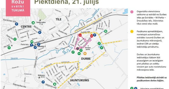 Kādi satiksmes ierobežojumi Rožu svētku laikā?