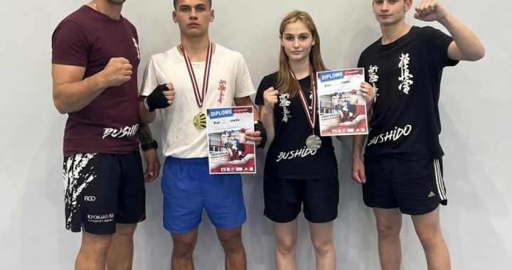 «Bushido» audzēkņu starti kikboksa čempionātā