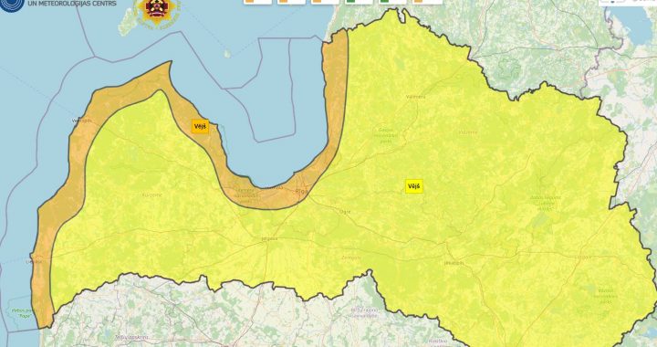 Brīdina par vētru piekrastē