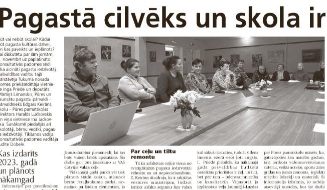 Pagastā cilvēks un skola ir svarīgi!