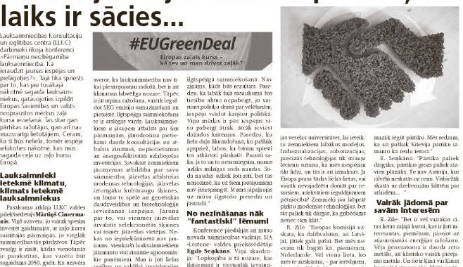 Izaicinājumu jeb klimata pārmaiņu laiks ir sācies…