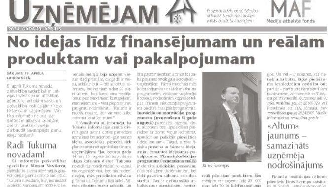 No idejas līdz finansējumam un reālam produktam vai pakalpojumam