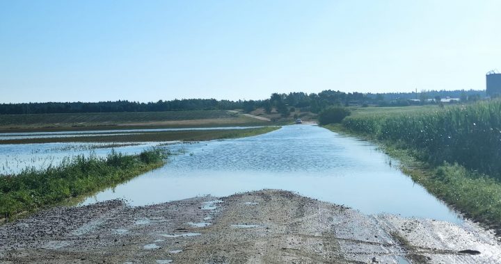 Pūrē atkal applūdis ceļš