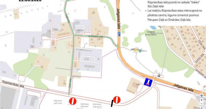 Būs īslaicīgi satiksmes ierobežojumi Tukumā