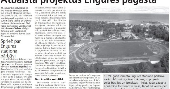 Atbalsta projektus Engures pagastā