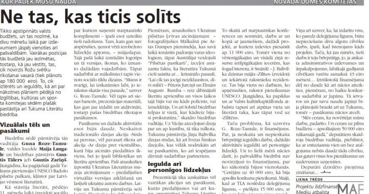 Ne tas, kas ticis solīts