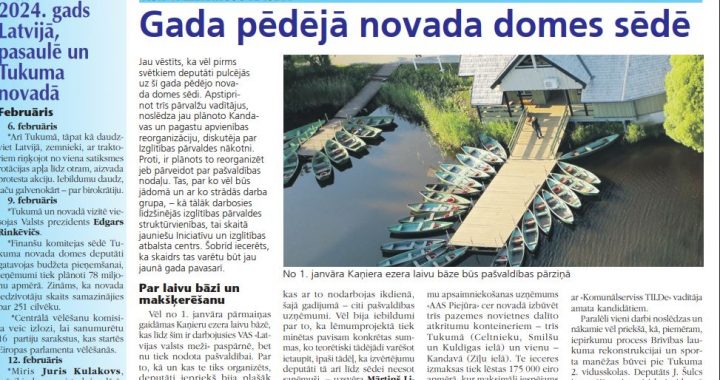 Gada pēdējā novada domes sēdē