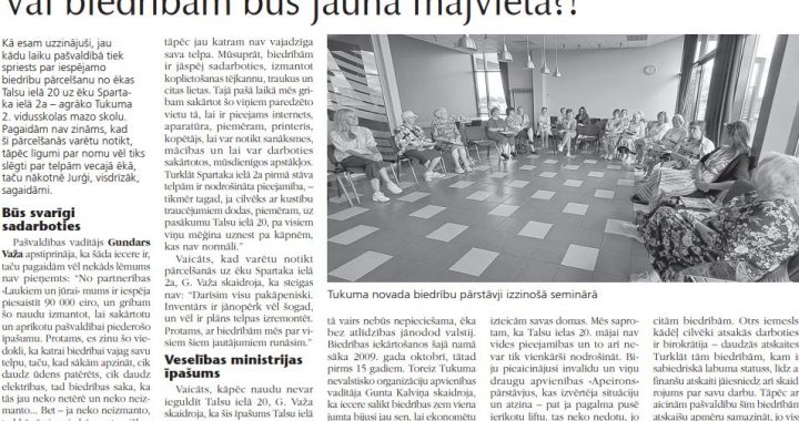 Vai biedrībām būs jauna mājvieta?!