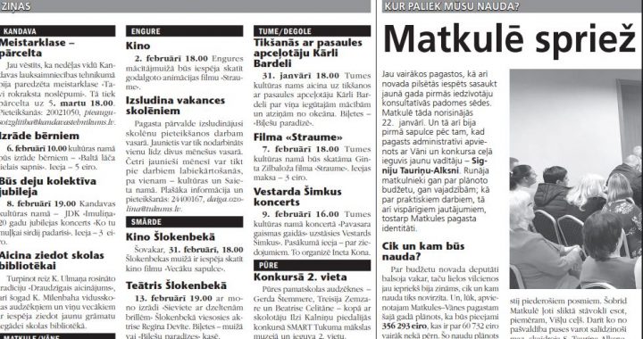 Matkulē spriež par īpašumiem un saziņu