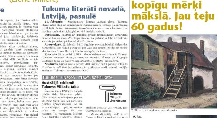 Austrālijā reklamē Tukuma Vilkaču taku