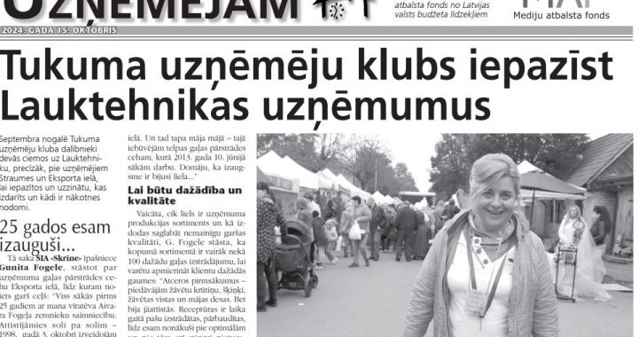 Tukuma uzņēmēju klubs iepazīst Lauktehnikas uzņēmumus