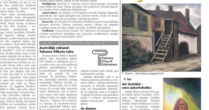 Austrālijā reklamē Tukuma Vilkaču taku