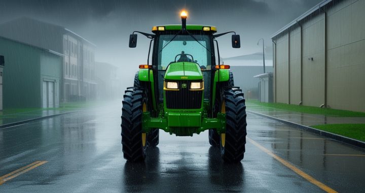 Braukājies ar traktoru lielā reibumā