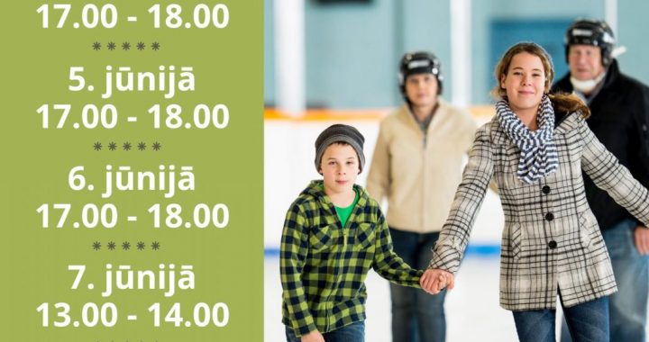 Jūnijā turpinās bezmaksas slidošanas nodarbības