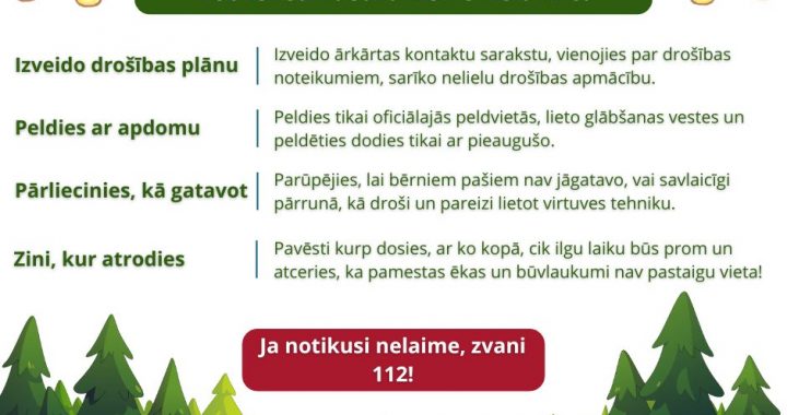 Drošība sākas ar zināšanām un atbildīgu rīcību!